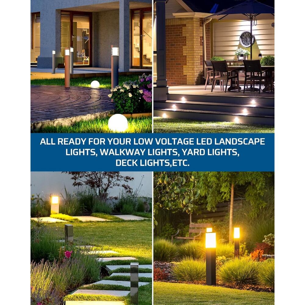 DEWENWILS 300W Low Voltage Landscape Lighting Transformer, 120V to 12/15V AC, - Picture 6 of 7